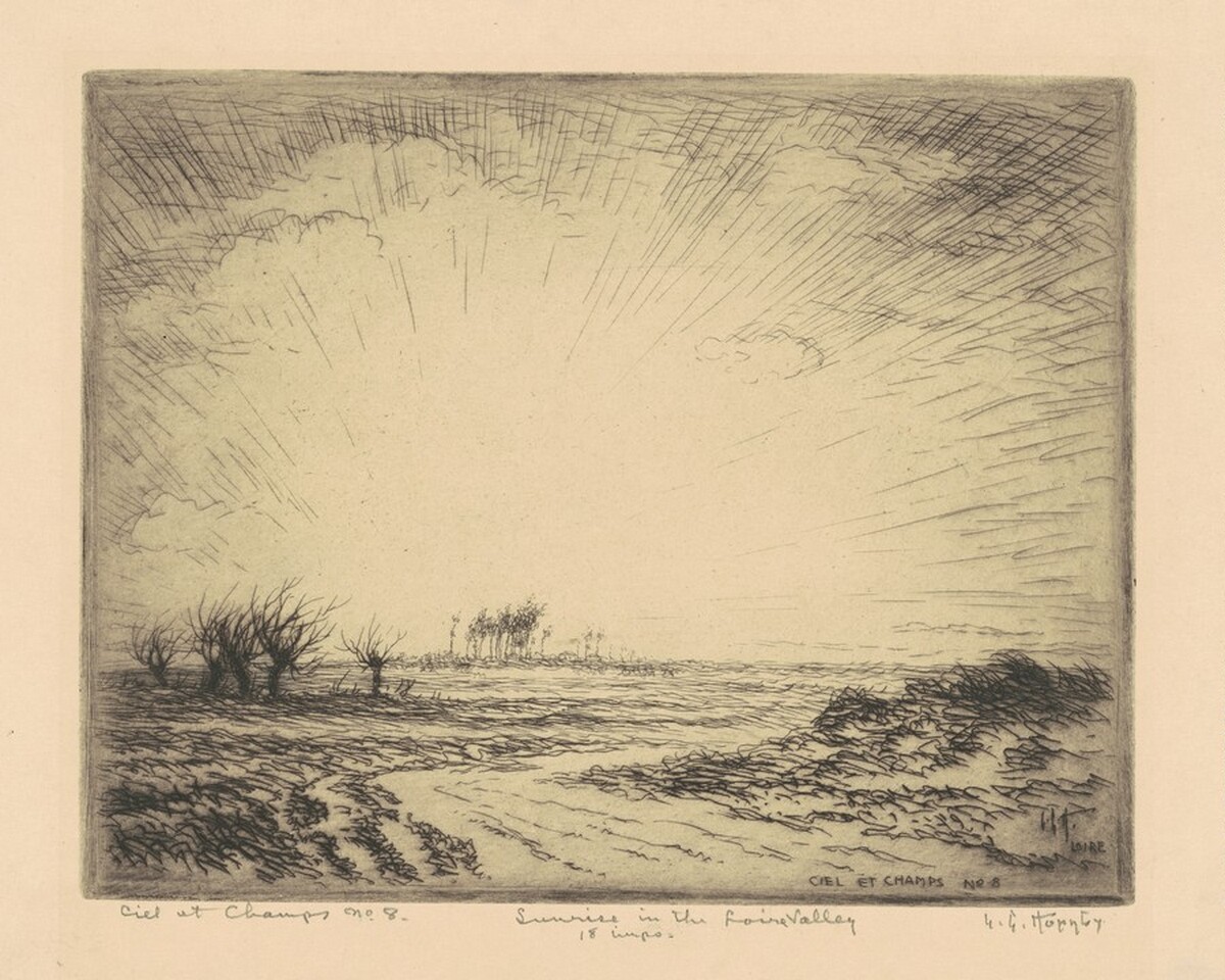 Ciel et Champs No. 8, Sunrise in the Loire Valley by Lester George Hornby