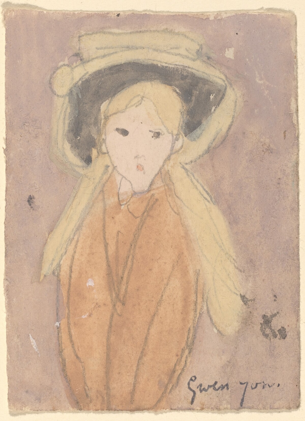 Little Girl with a Large Hat by Gwen John