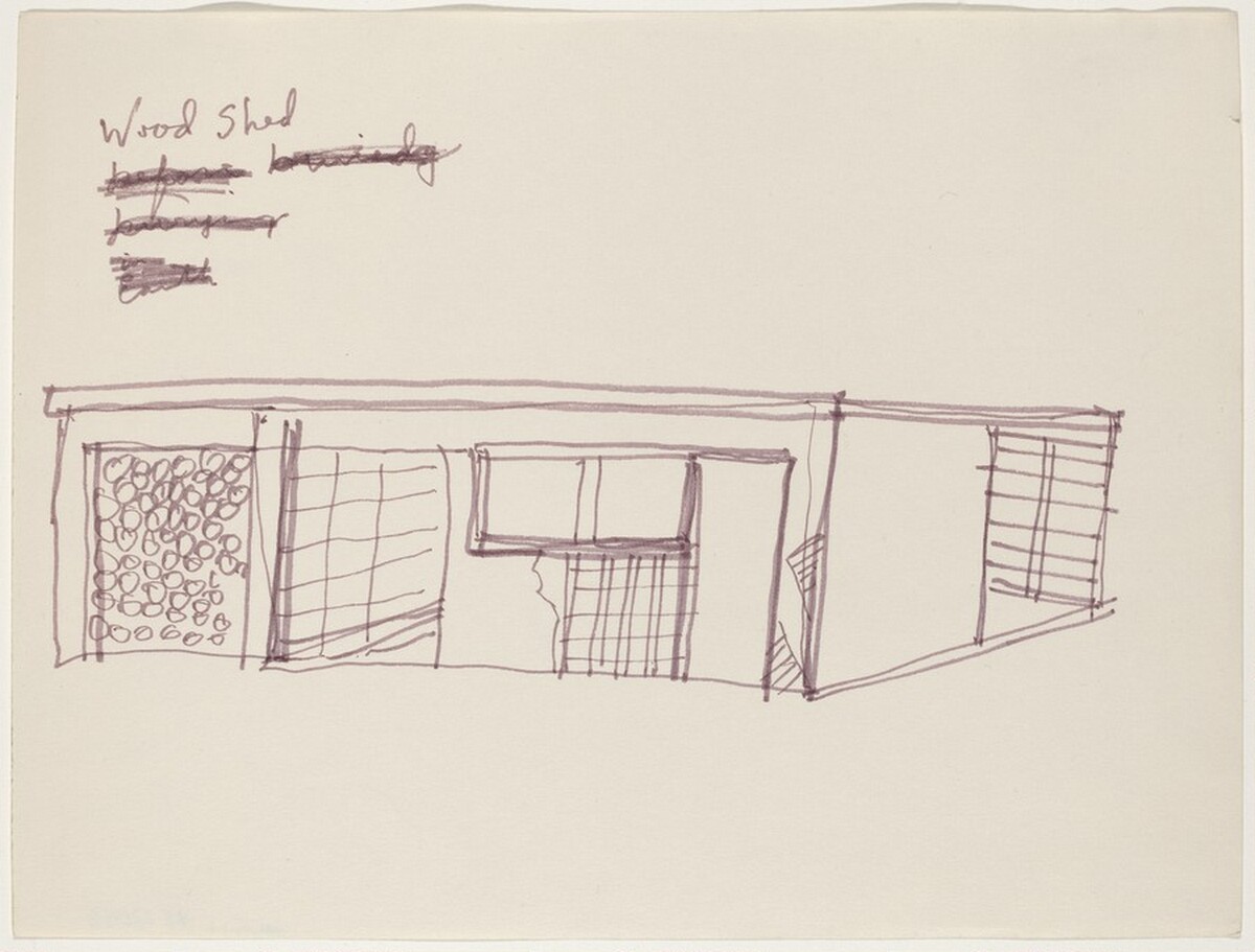 Partially Buried Woodshed [upper left] by Robert Smithson