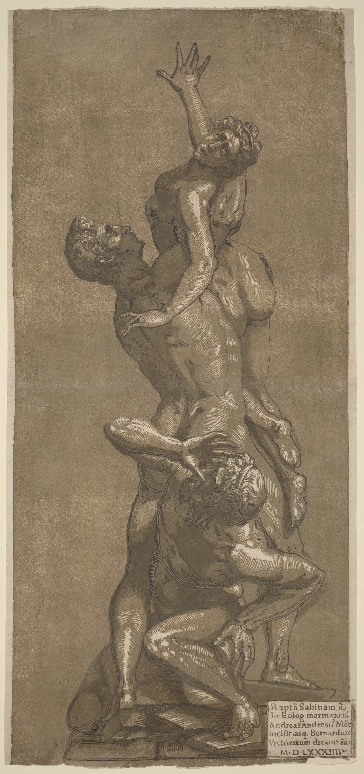 The Rape of a Sabine by Andrea Andreani after Giovanni Bologna