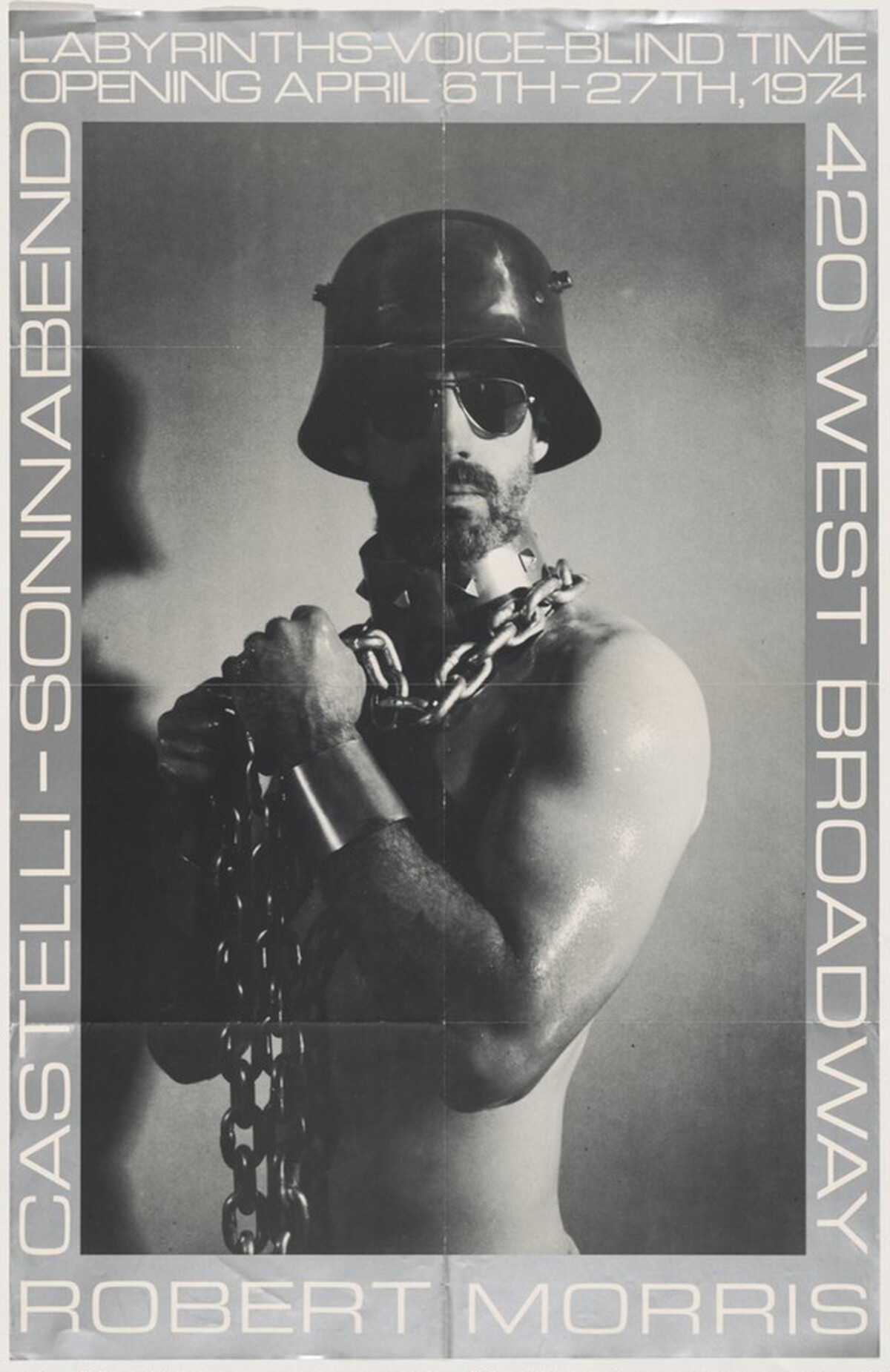 Poster for "Robert Morris: Labyrinths—Voice—Blind Time" by Robert Morris