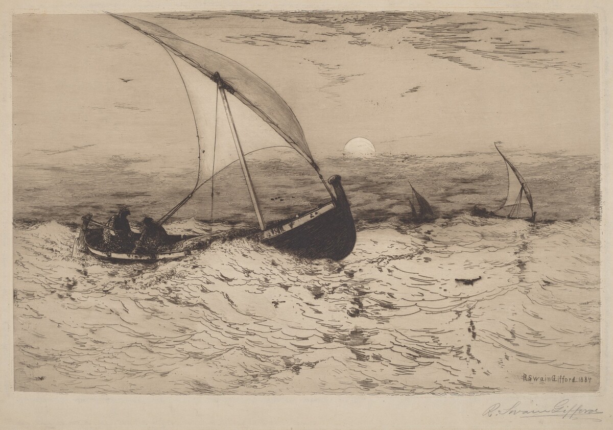 Neapolitan Fishing Boats Returning Home by Robert Swain Gifford