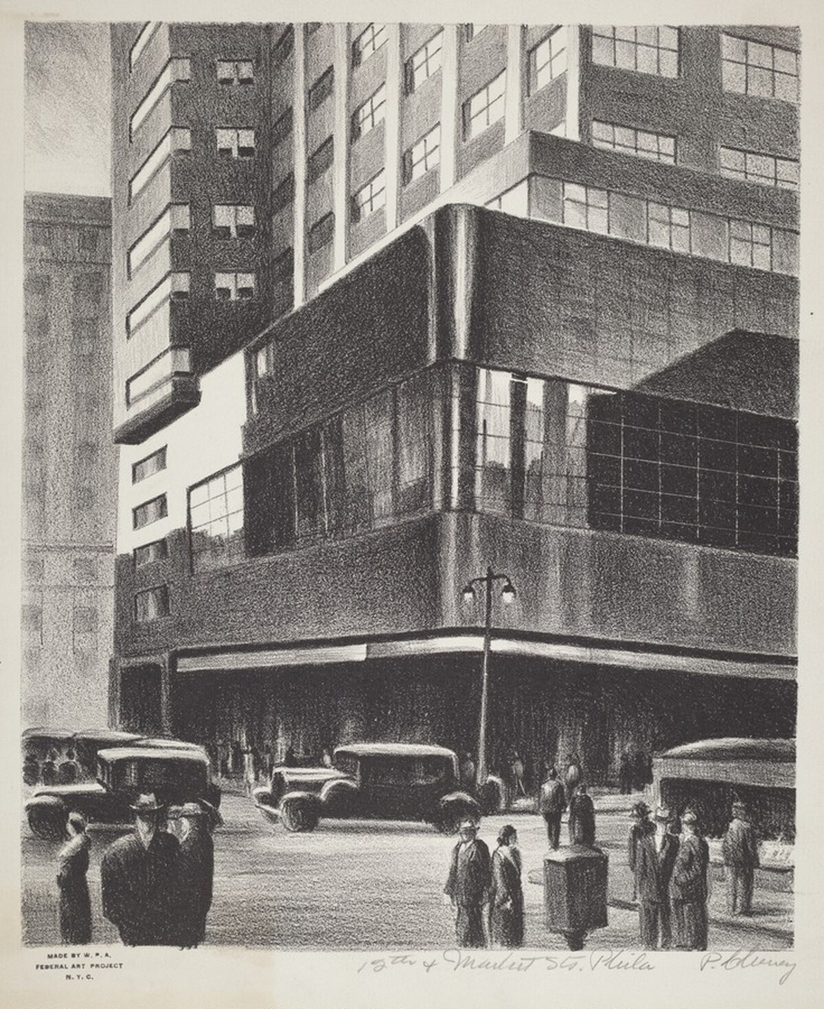 12th & Market Streets, Phila. by Philip Cheney