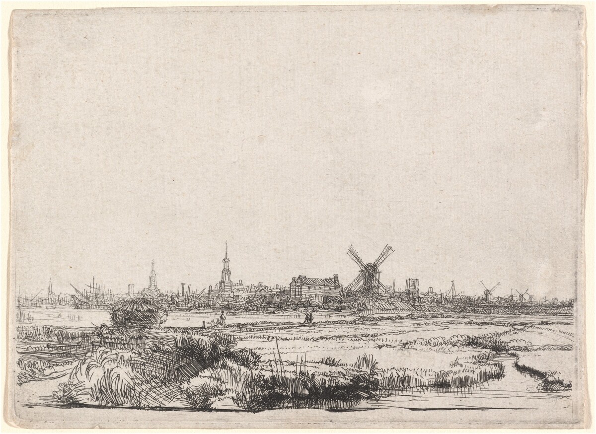 View of Amsterdam from the Northwest by Rembrandt van Rijn