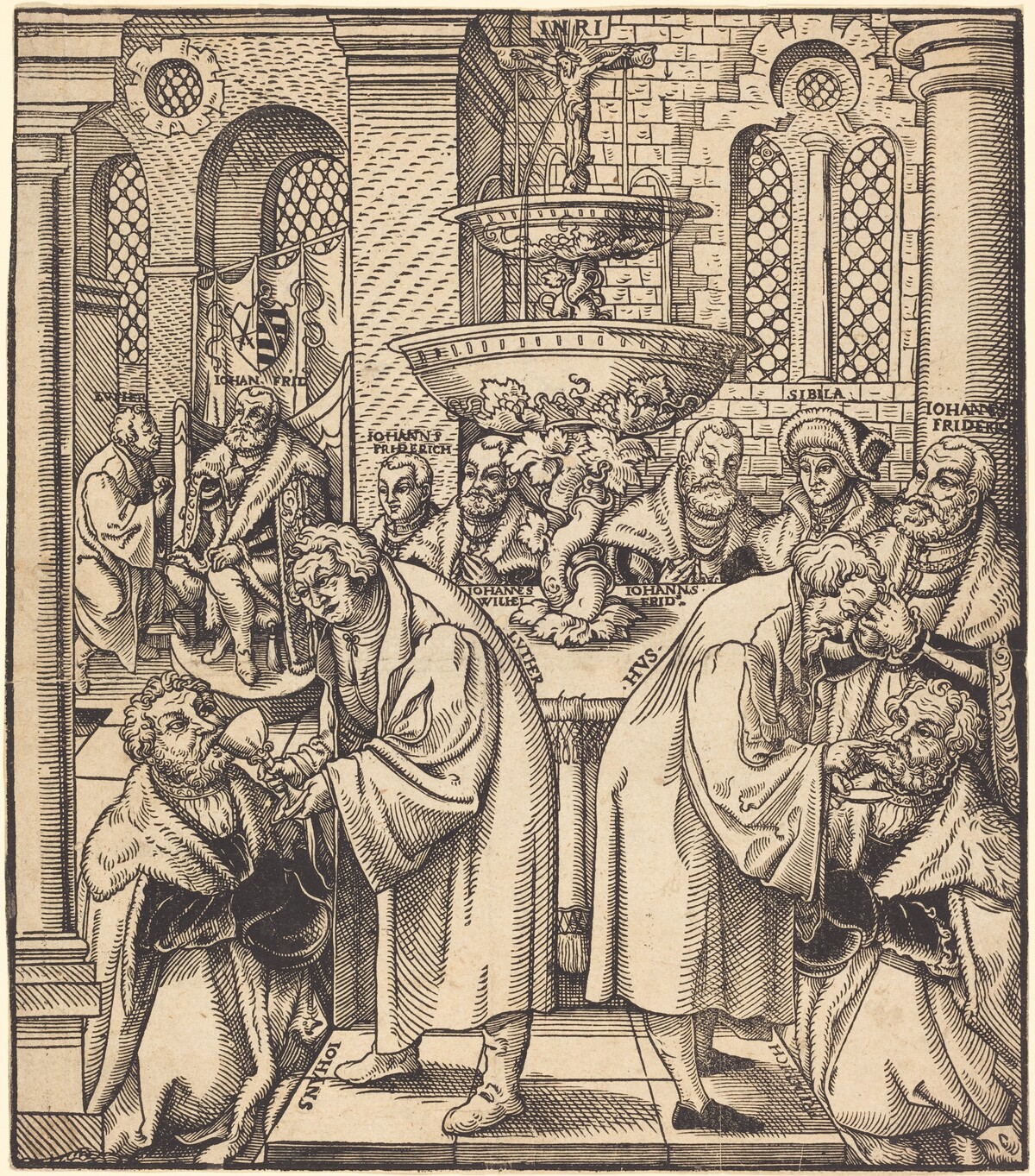 The Reformers Luther and Hus Giving Communion to the Princes of the House of Saxony by Lucas Cranach the Elder