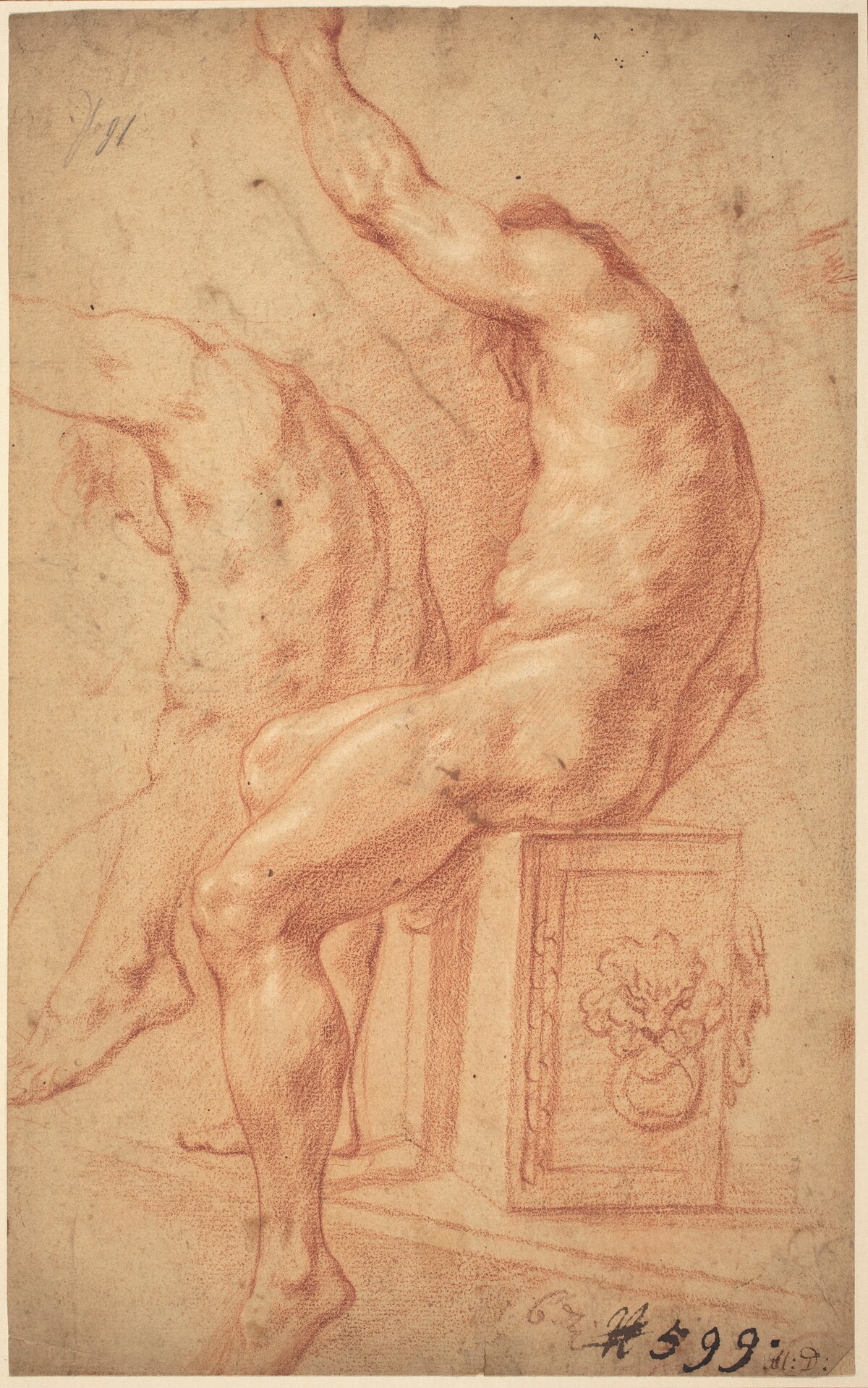 A Seated Nude by Italian 17th Century
