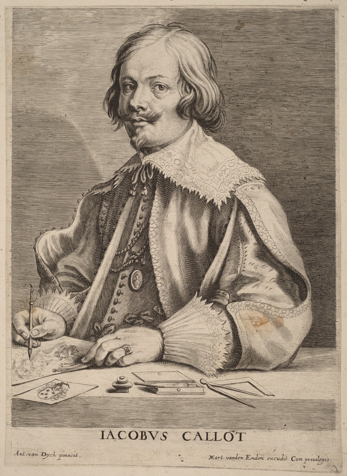 Jacques Callot by Lucas Emil Vorsterman after Sir Anthony van Dyck