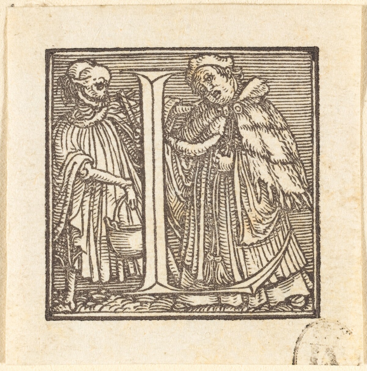 Letter L by Hans Lützelburger after Hans Holbein the Younger
