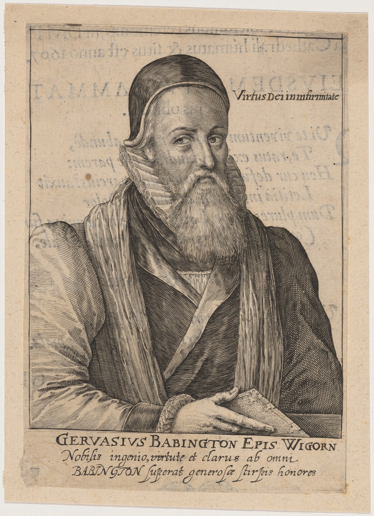 Gervase Babington, Bishop of Worcester by Willem de Passe and Magdalena de Passe