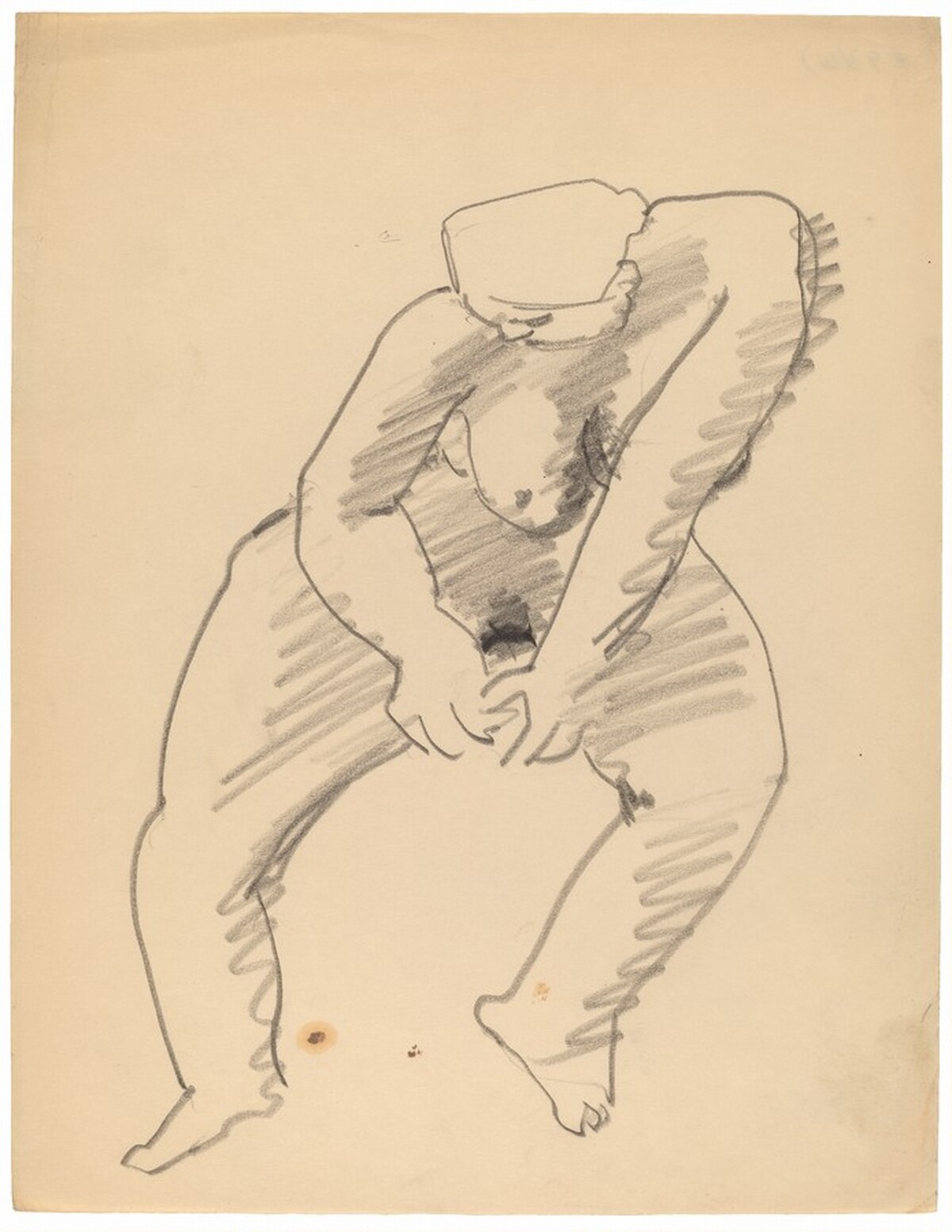 Seated Nude Leaning to the Right, Head Lowered by Mark Rothko