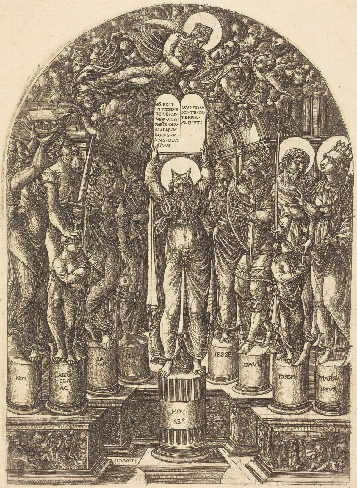 Moses Surrounded by the Patriarchs by Jean Duvet