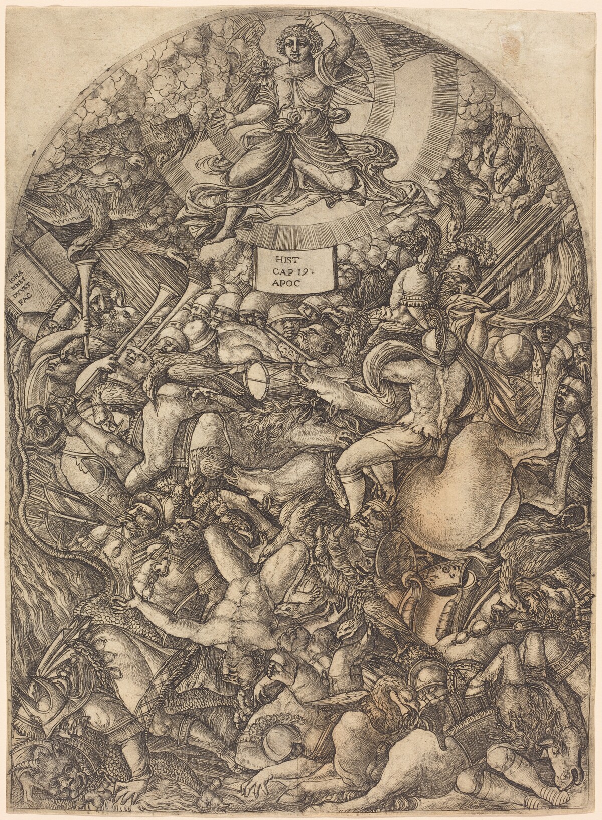 The Angel in the Sun Calling the Birds of Prey by Jean Duvet