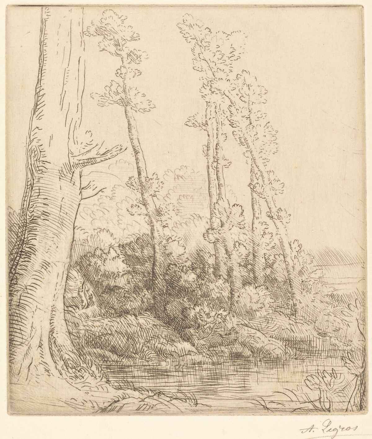 Little Pond (La petite mare) by Alphonse Legros
