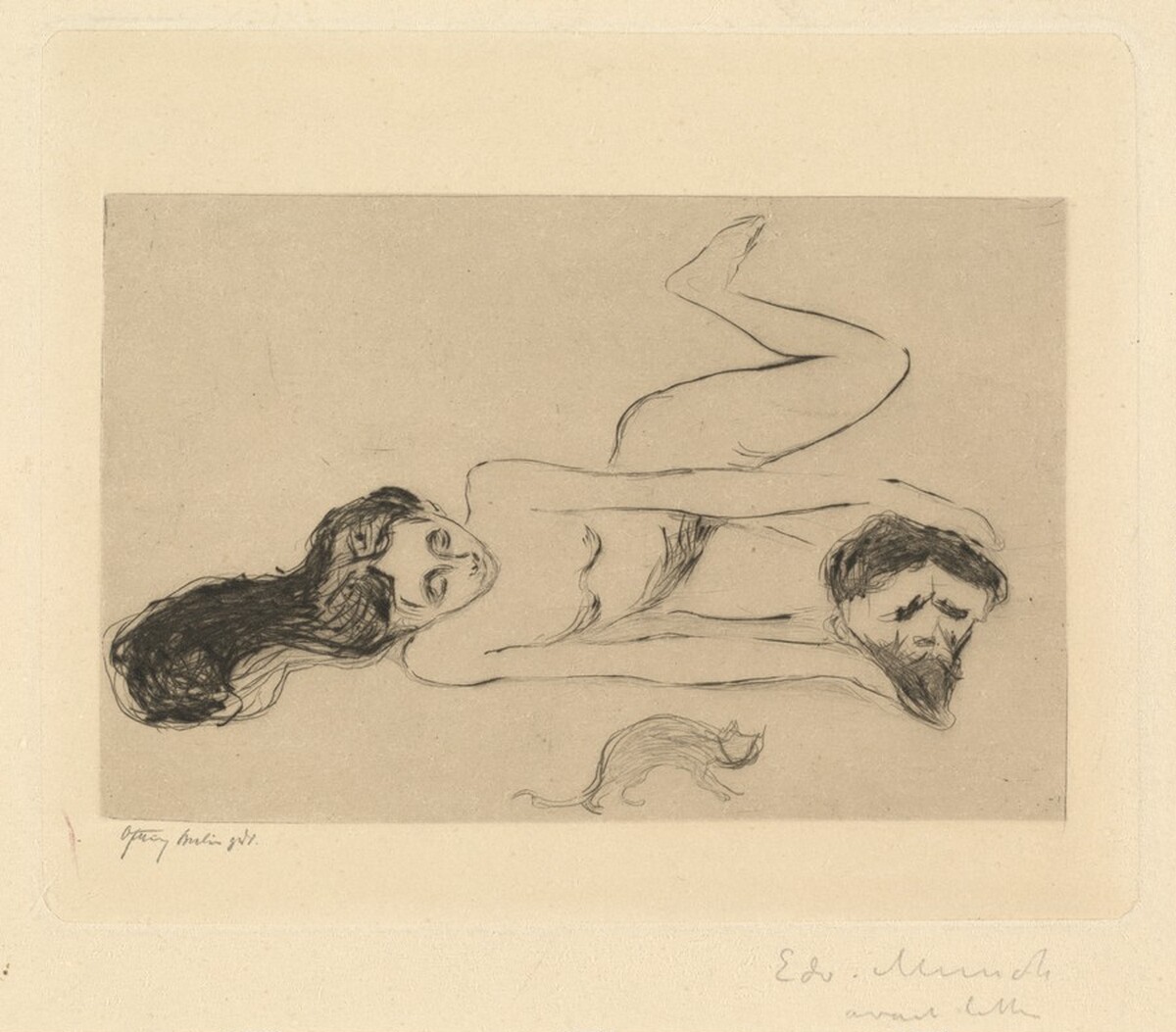 The Cat (Die Katze) by Edvard Munch