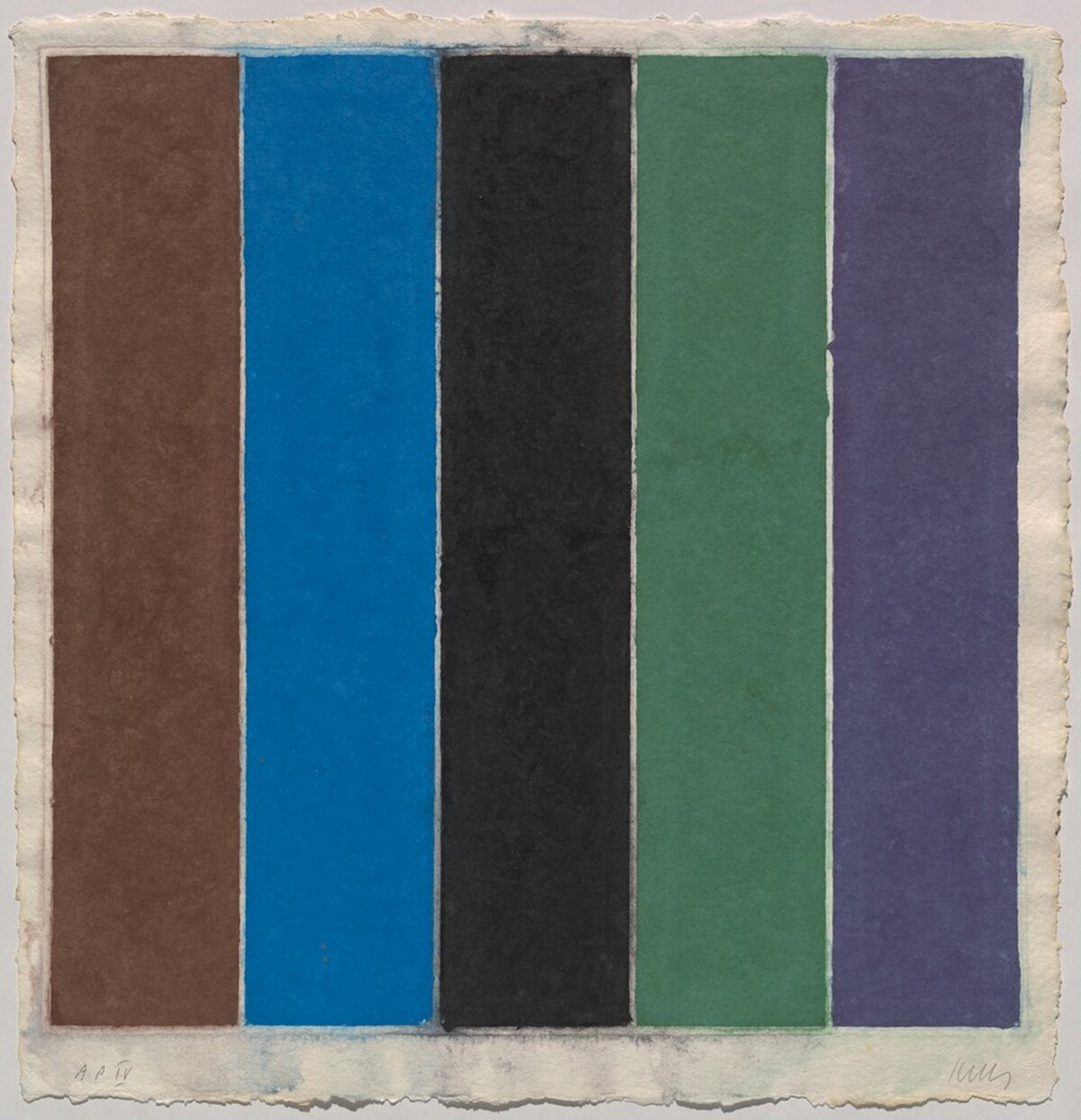 Colored Paper Image XIX (Brown/Blue/Black/Green/Violet) by Ellsworth Kelly