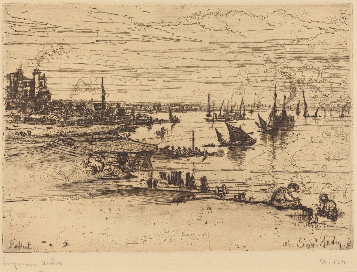 Opposite the Inn, Purfleet by Francis Seymour Haden