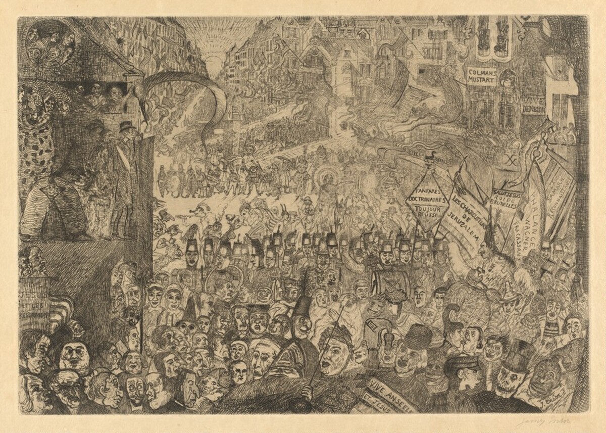 The Entry of Christ into Brussels (L'entree du Christ a Bruxelles) by James Ensor