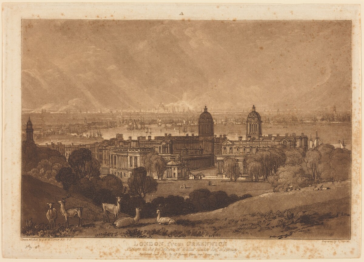 London from Greenwich by Joseph Mallord William Turner and Charles Turner
