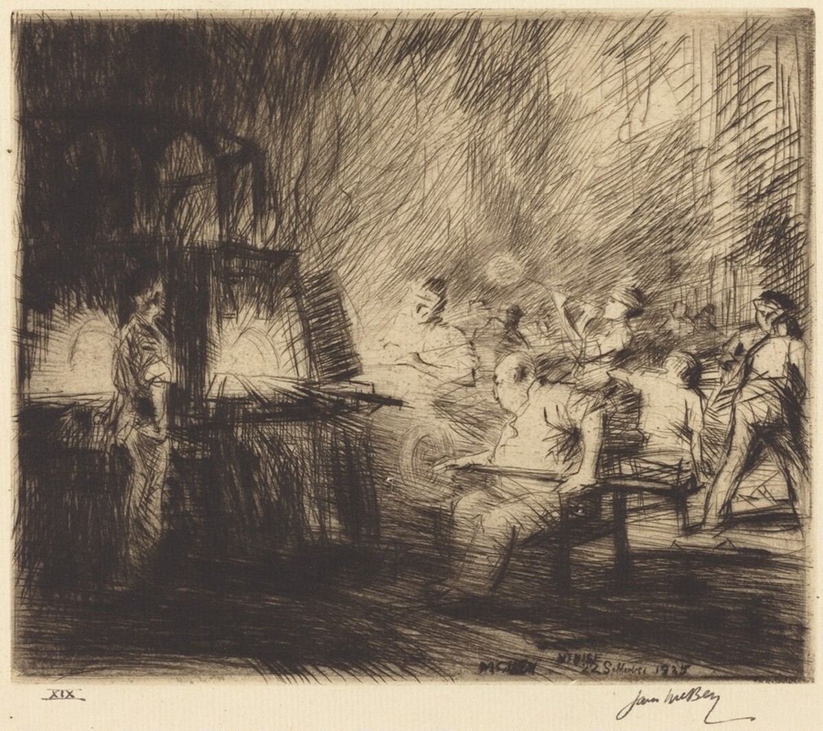 Glass Blowers, Murano by James McBey