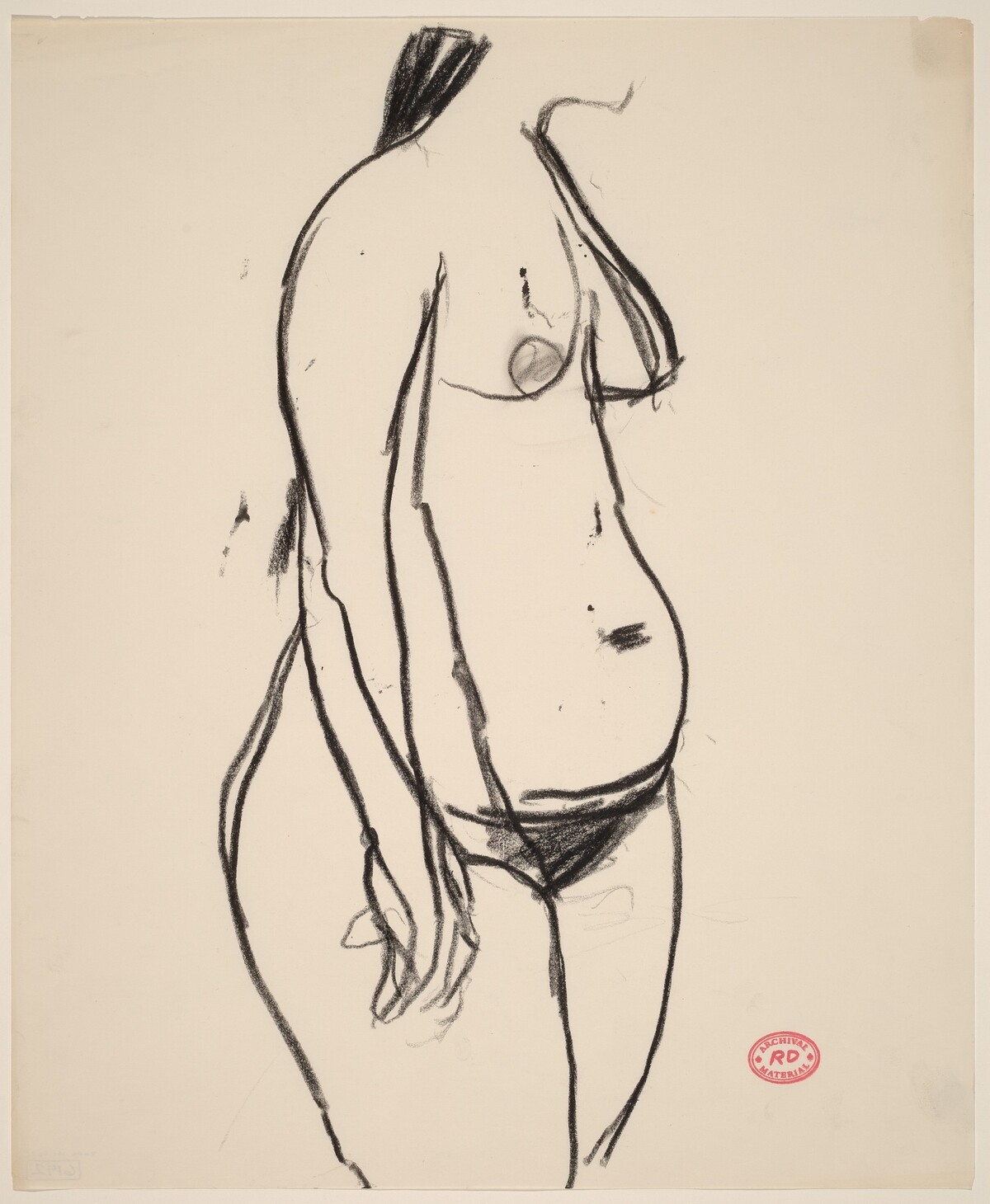 Untitled [standing female figure turned to the right] by Richard Diebenkorn