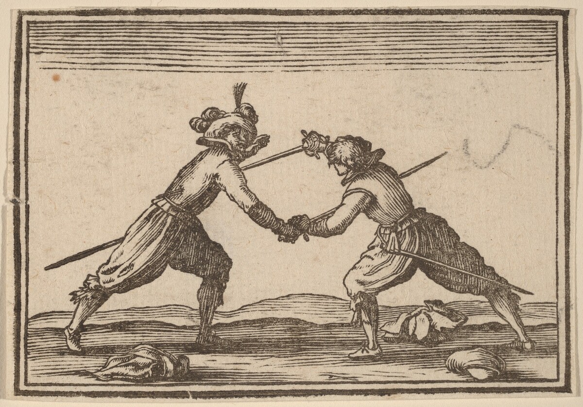 Duel with Swords by Edouard Eckman after Jacques Callot