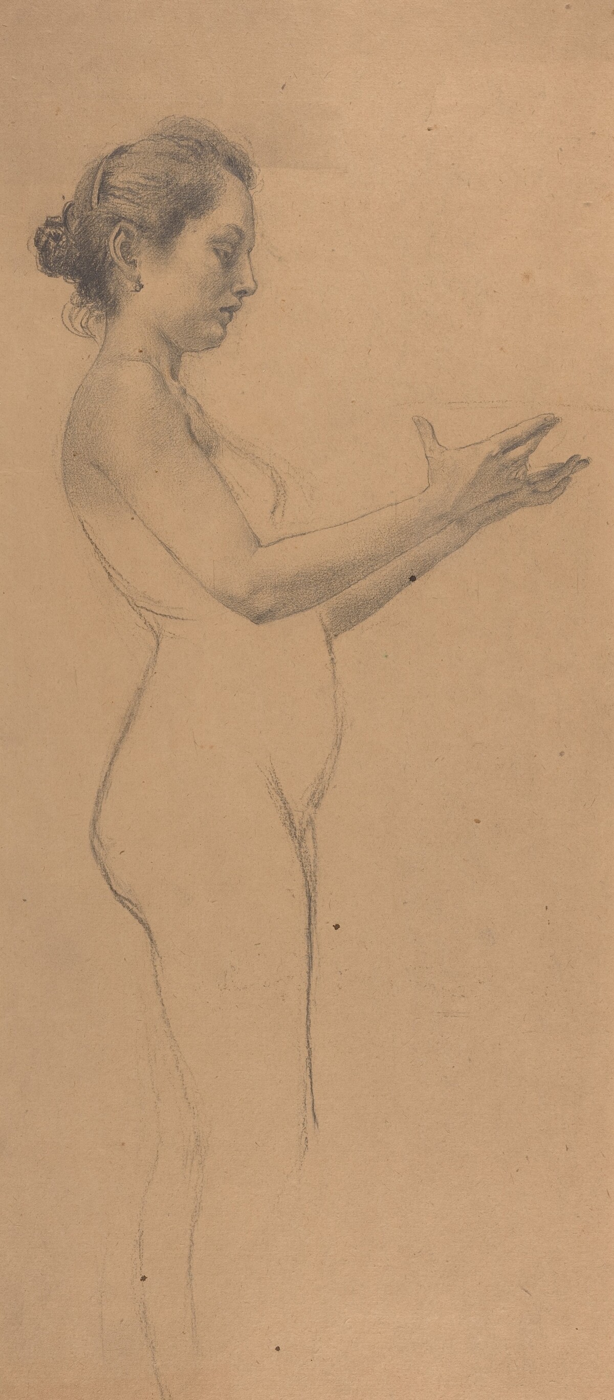 Female Nude with a Platter by Karel Vitezslav Masek