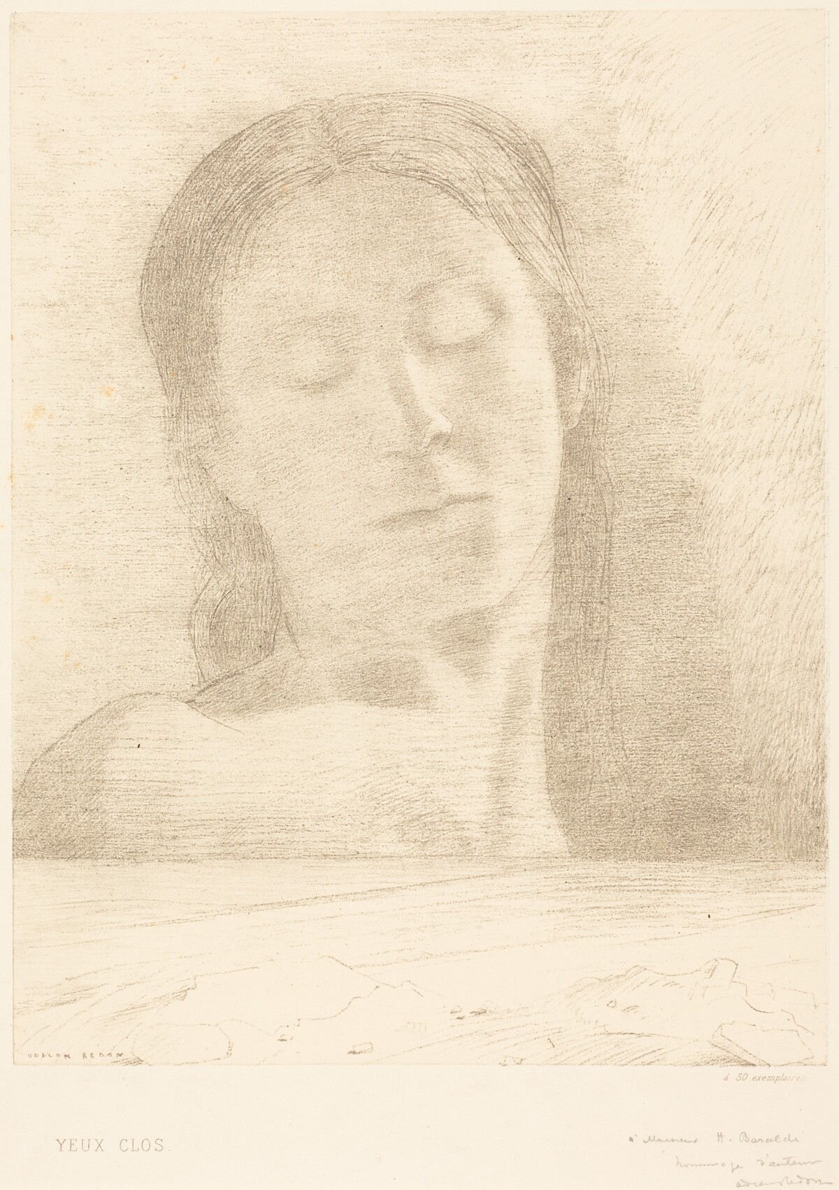 Yeux Clos (Closed Eyes) by Odilon Redon