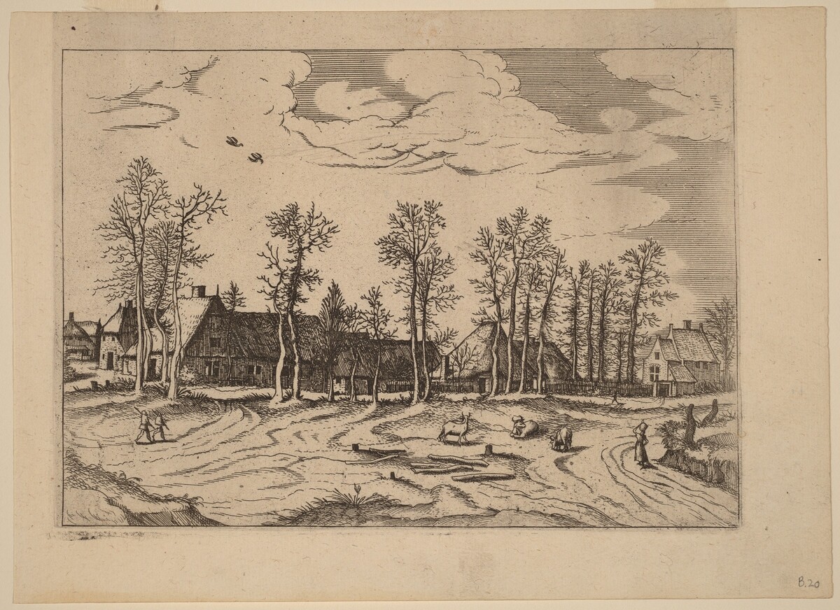 Farms by Johannes and Lucas van Doetechum after Master of the Small Landscapes
