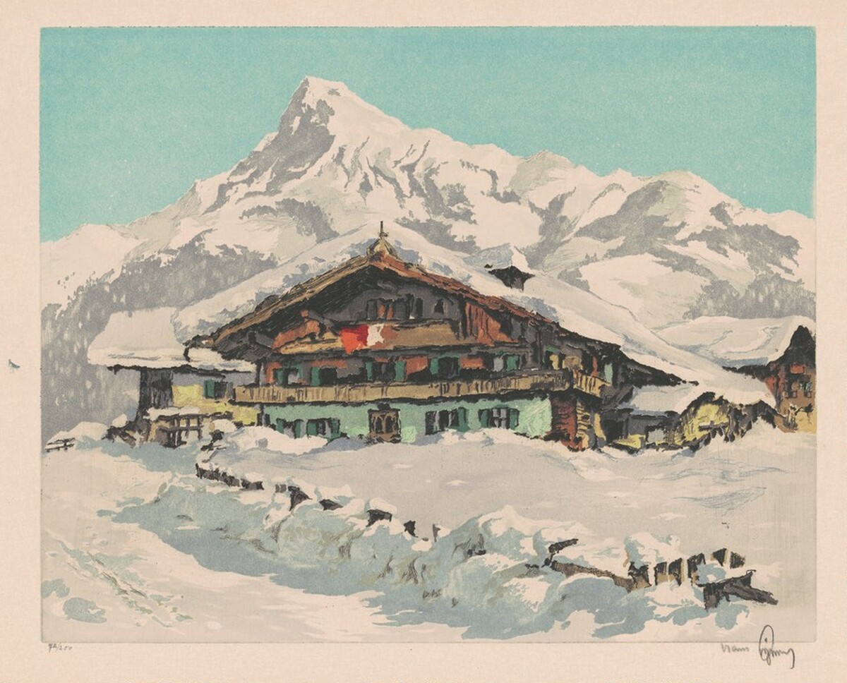 Mountain Cottage at Kitzbühel Horn, Tyrol Alps by Hans Figura
