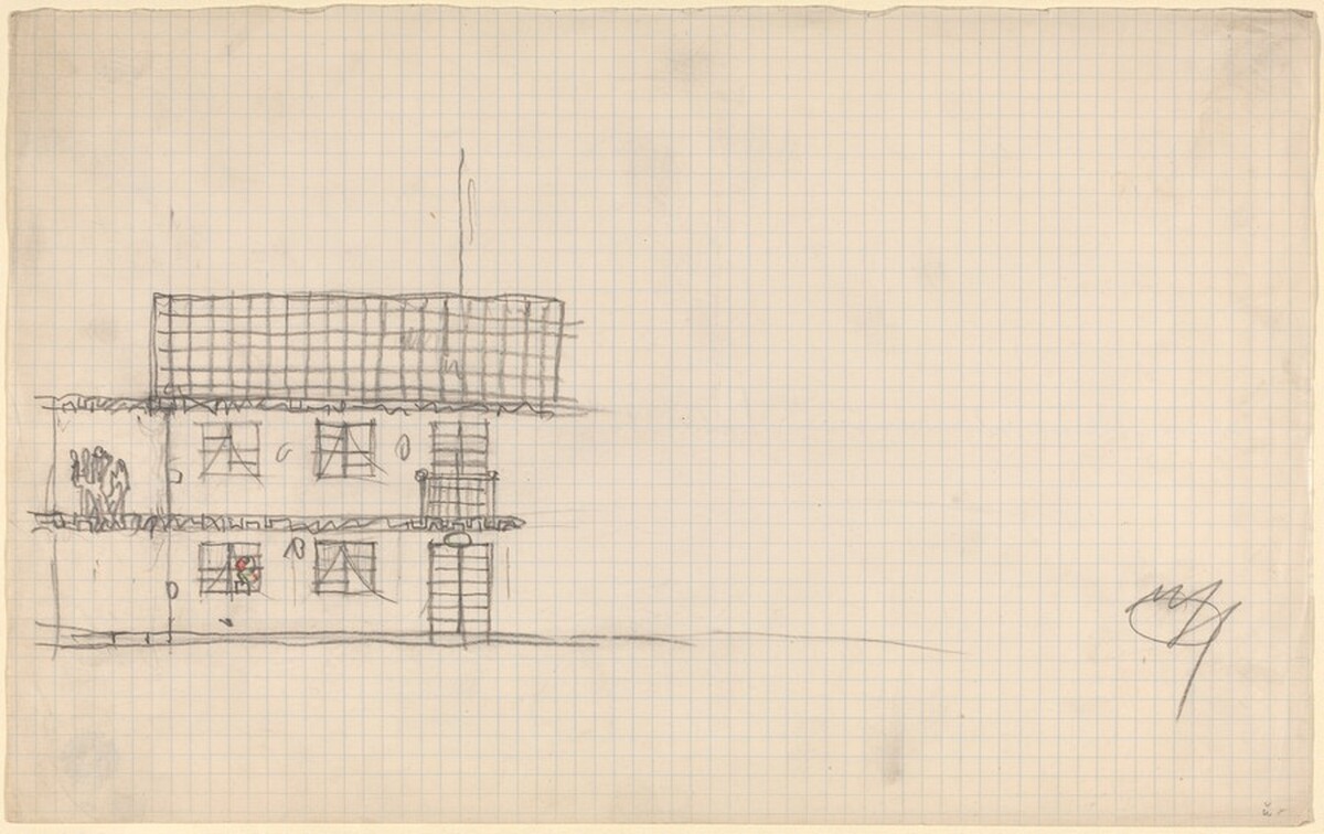 Part of Exterior of a House by Josef Hoffmann