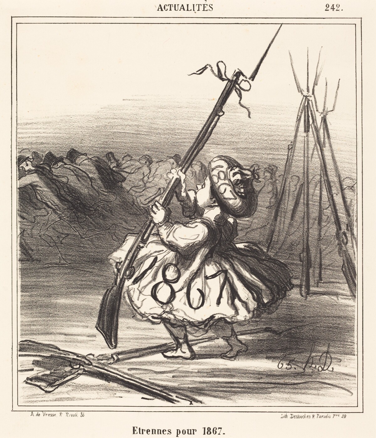 Étrennes pour 1867 by Honoré Daumier