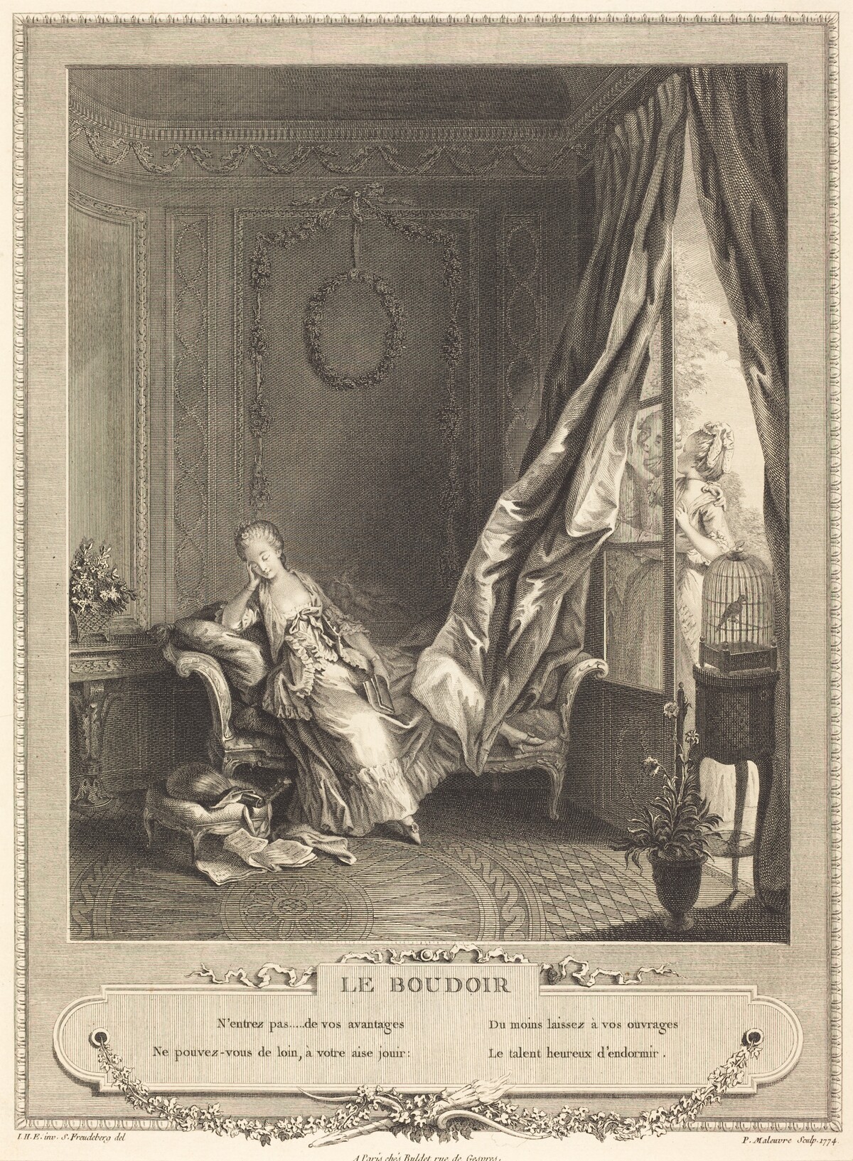 Le boudoir by Pierre Maleuvre after Sigmund Freudenberger
