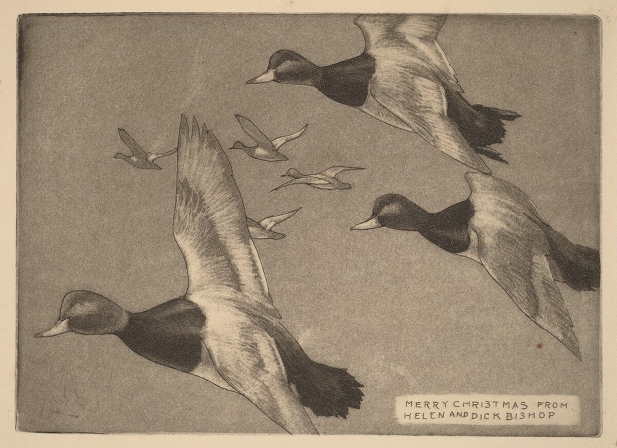 Christmas Card from Helen and Dick Bishop by Richard Evett Bishop