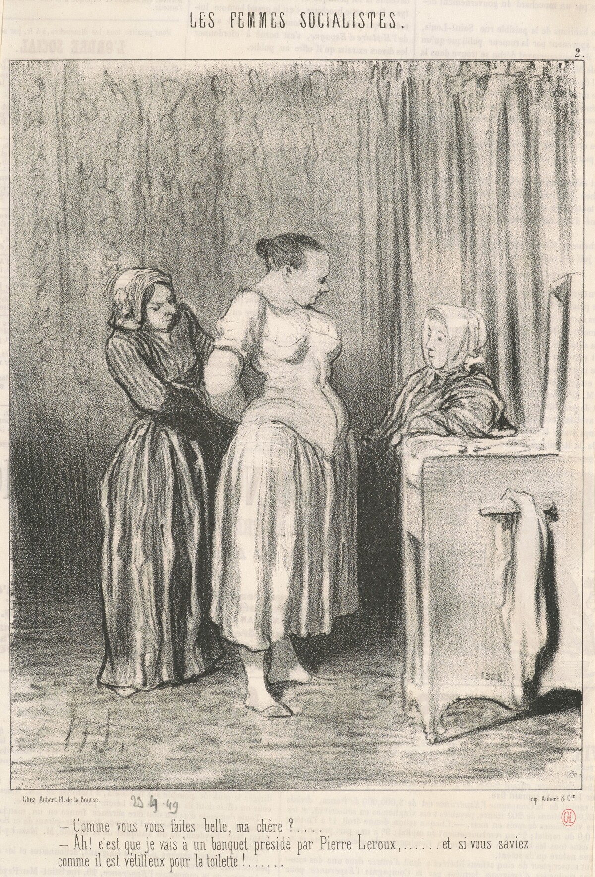 Comme vous faites belle, ma chère? ... by Honoré Daumier