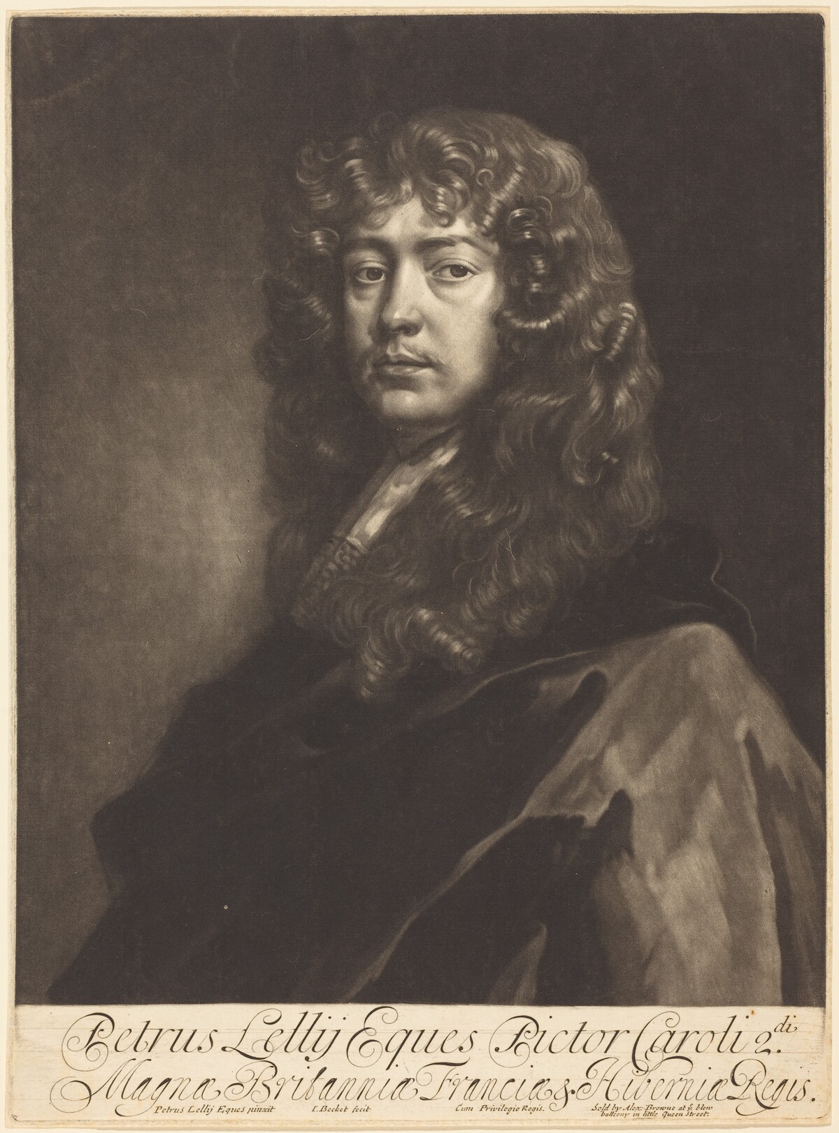Sir Peter Lely by Isaak Beckett after Sir Peter Lely