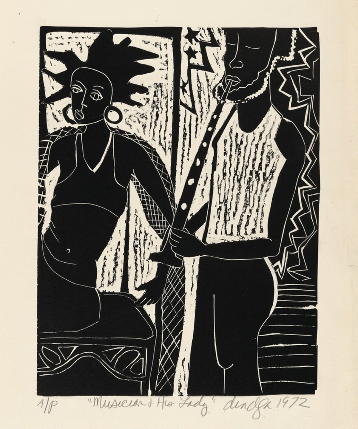 Musician and His Lady by Dindga McCannon