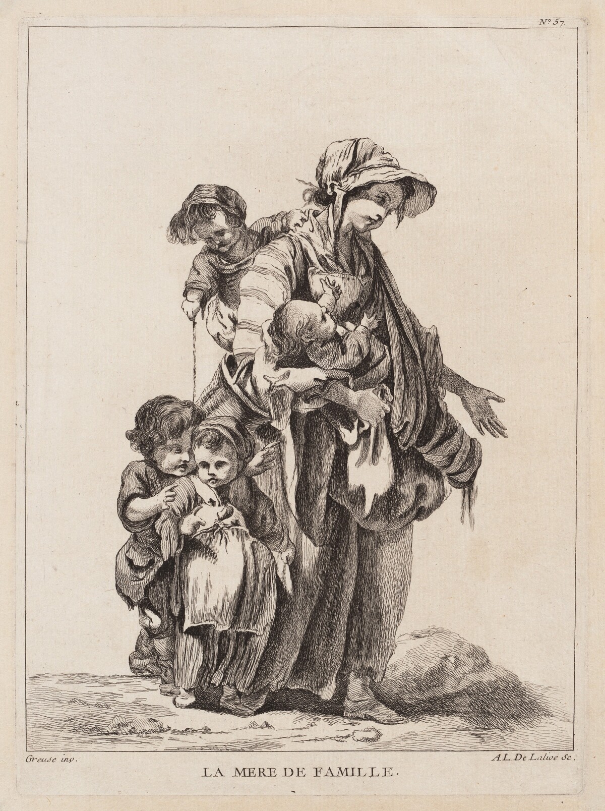 La Mère de famille (The Mother of the Family) by Ange-Laurent de Lalive de Jully, after Jean-Baptiste Greuze