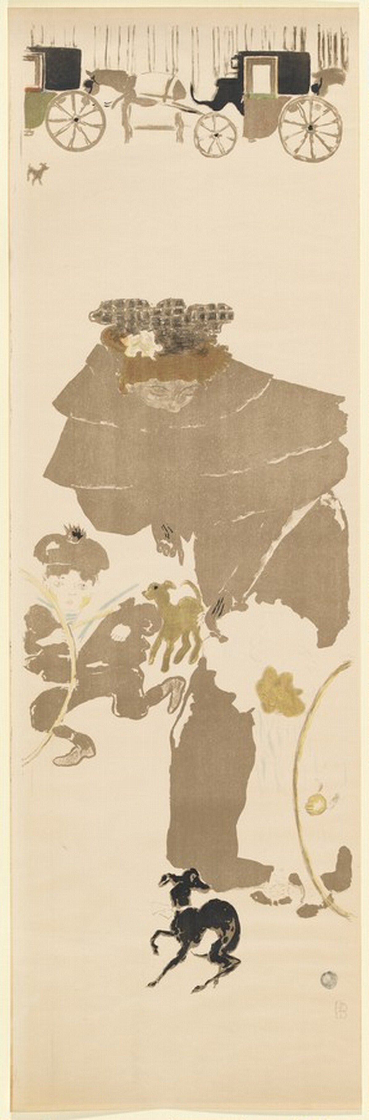 Promenade des Nourrices, Frise des Fiacres [second panel from right] by Pierre Bonnard