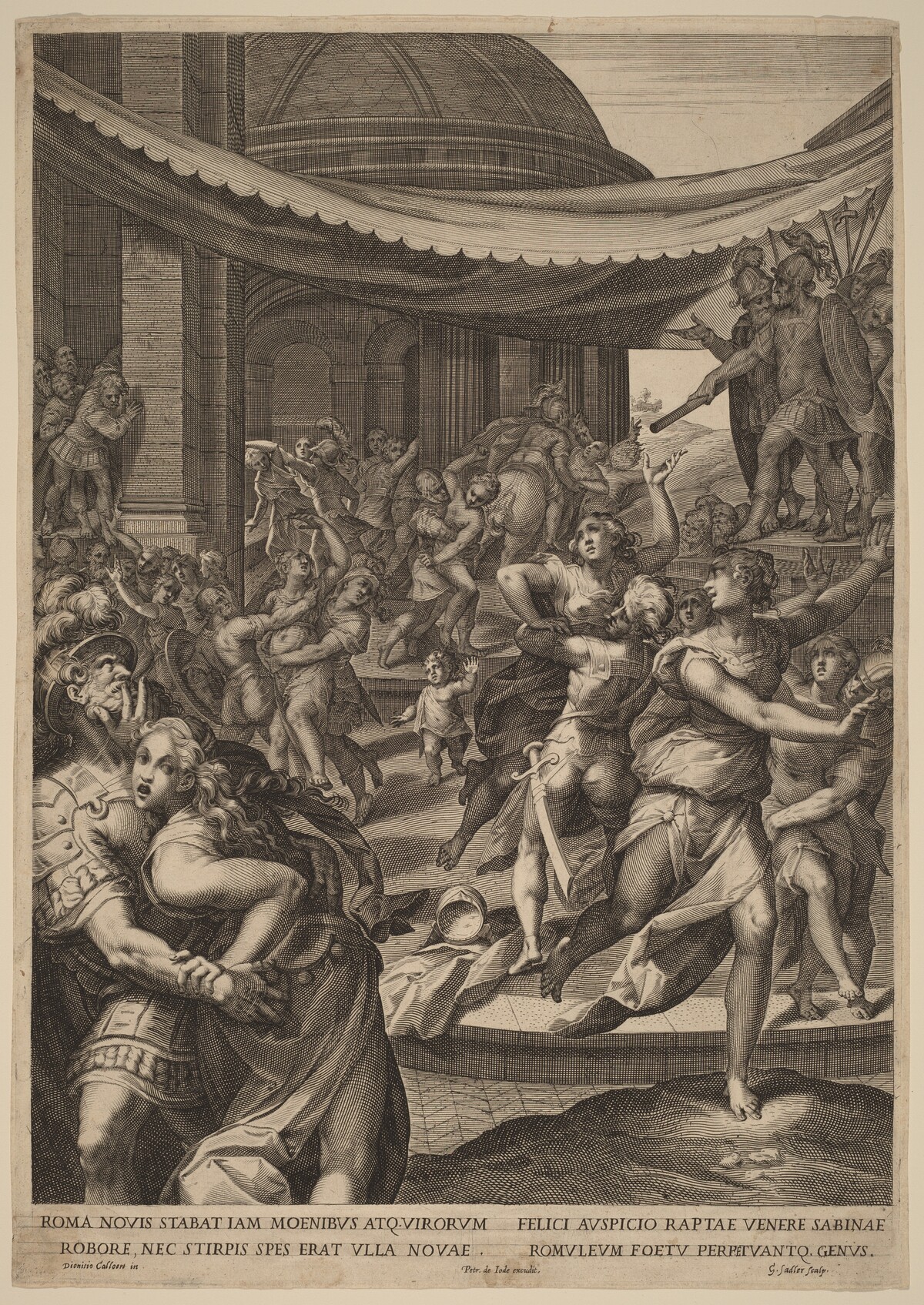 The Rape of the Sabines by Aegidius Sadeler II after Denys Calvaert