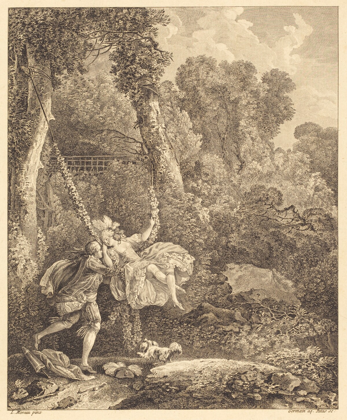 On y court plus d'un danger by Louis Germain and Charles Emmanuel Patas after Louis Gabriel Moreau