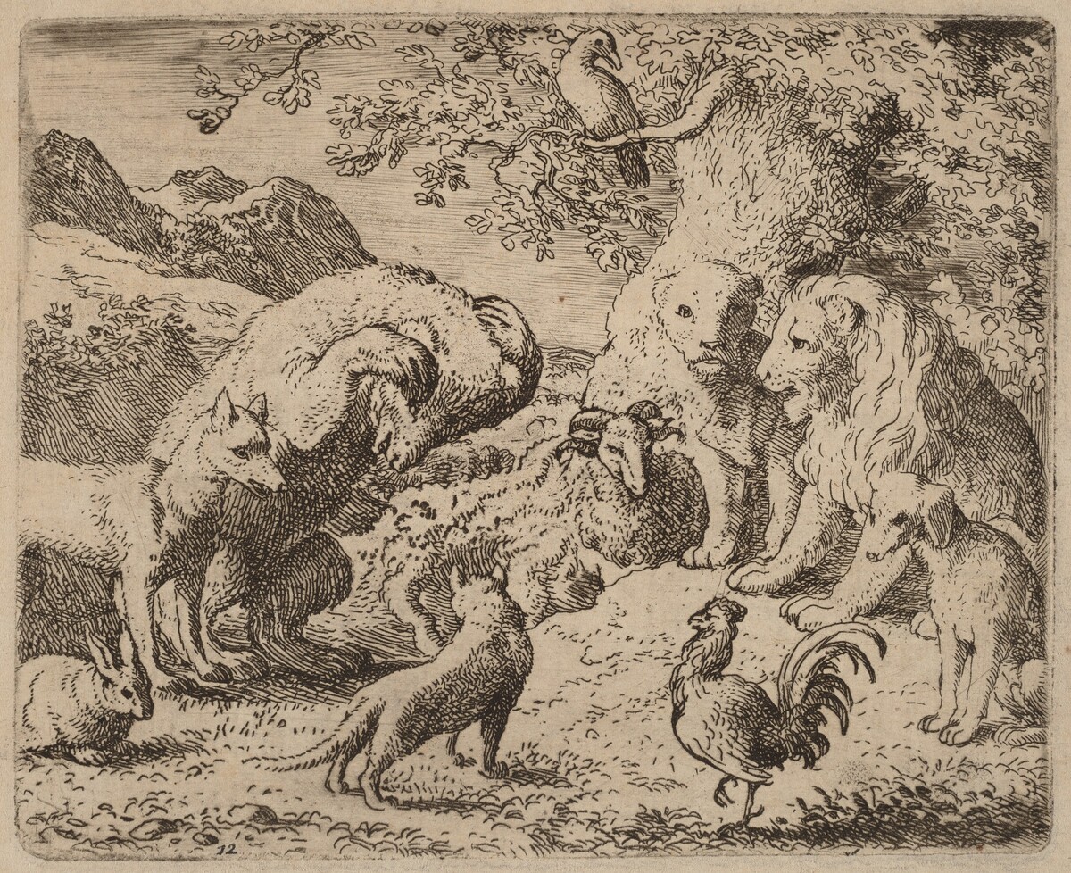 The Bear Beseeches the Lion for Justice by Allart van Everdingen