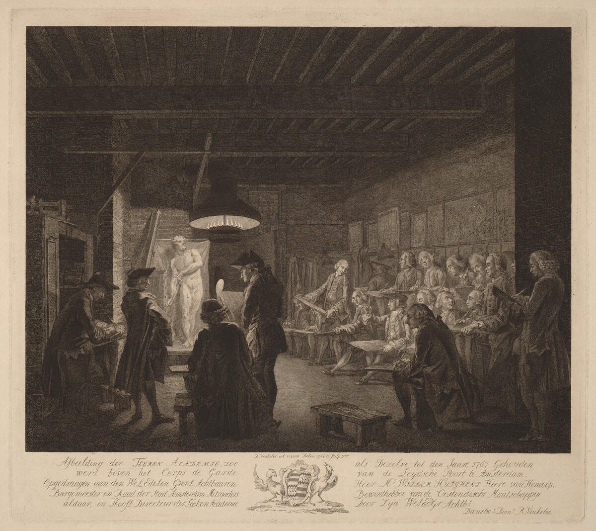 The Drawing Academy in Amsterdam by Reinier Vinkeles