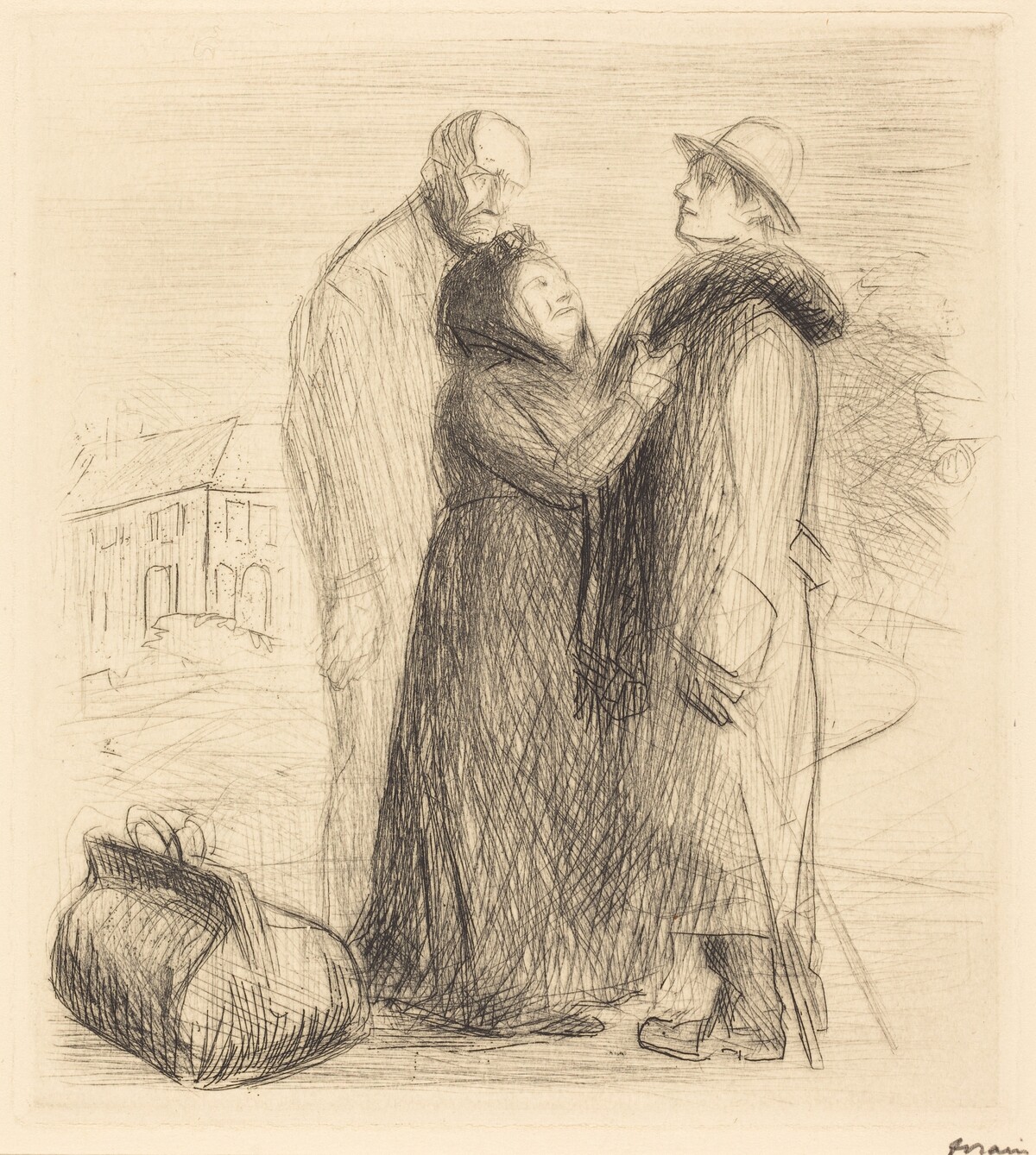 Le départ de l'enfant prodigue (1ère planche, en hauteur) (The Departure of the Prodigal Son) (first plate, vertical) by Jean-Louis Forain