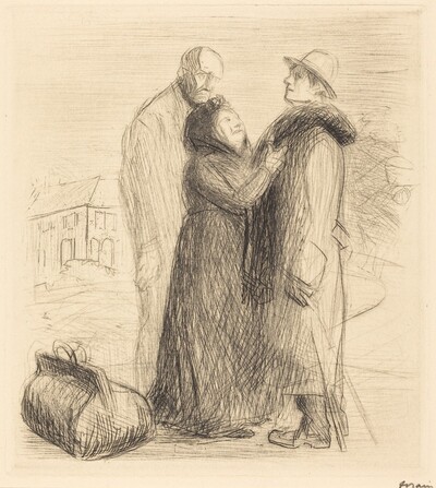 Le départ de l'enfant prodigue (1ère planche, en hauteur) (The Departure of the Prodigal Son) (first plate, vertical)