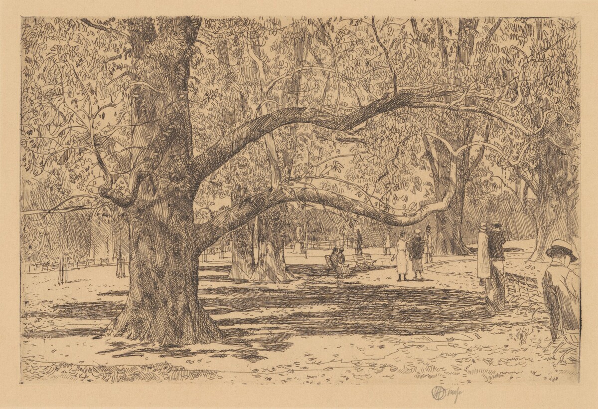 The English Elms by Childe Hassam