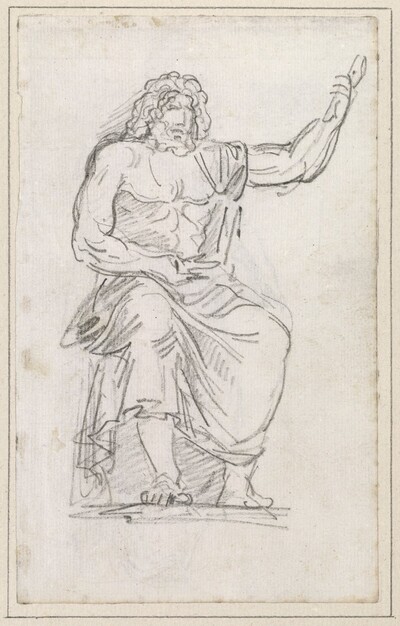 Statue of Jupiter, Seated [recto]