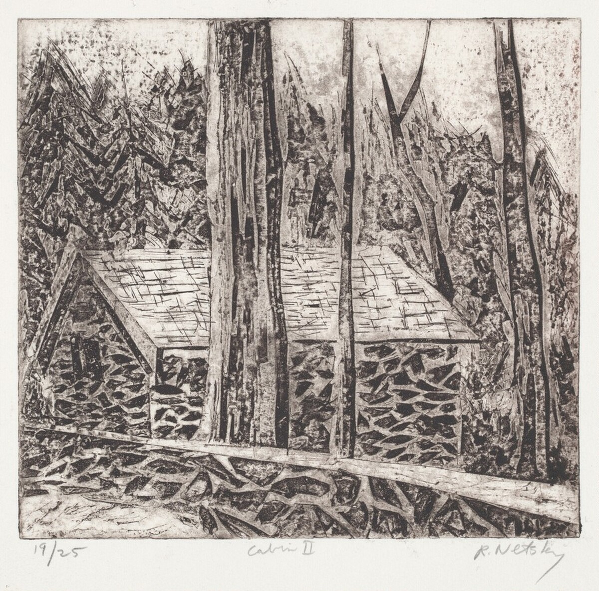 Cabin II (Stone Cabin) by Ronald Netsky