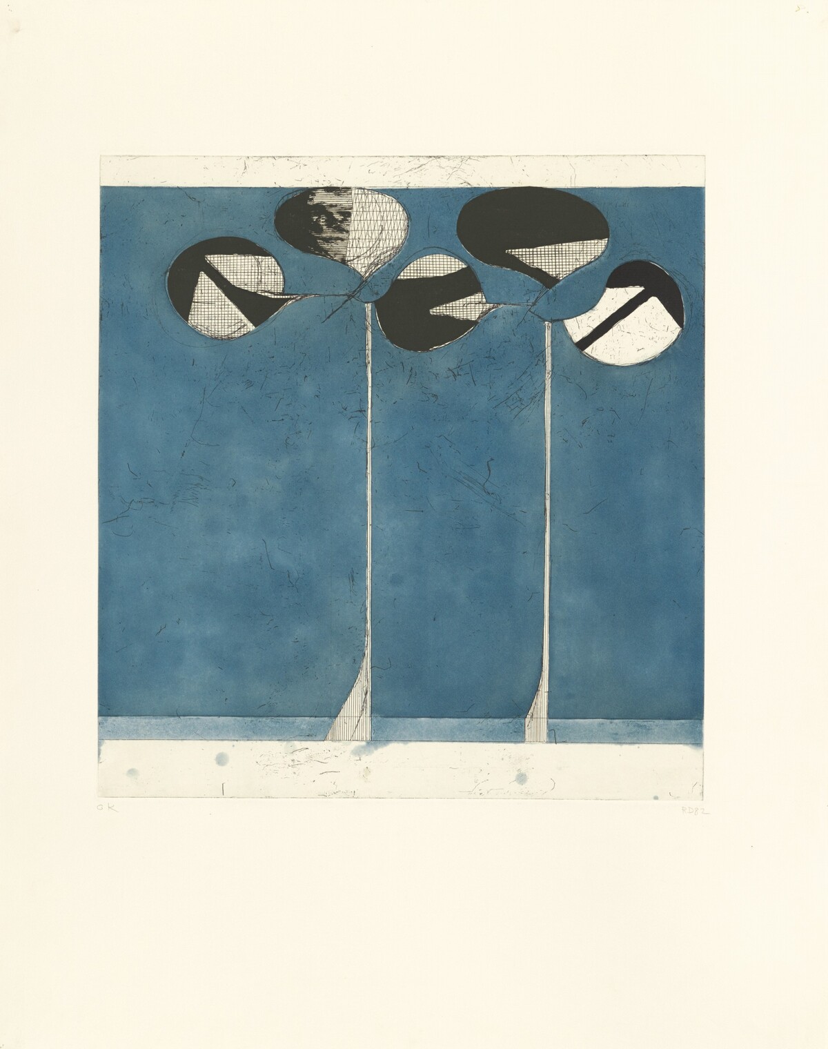 Clubs Blue Ground by Richard Diebenkorn