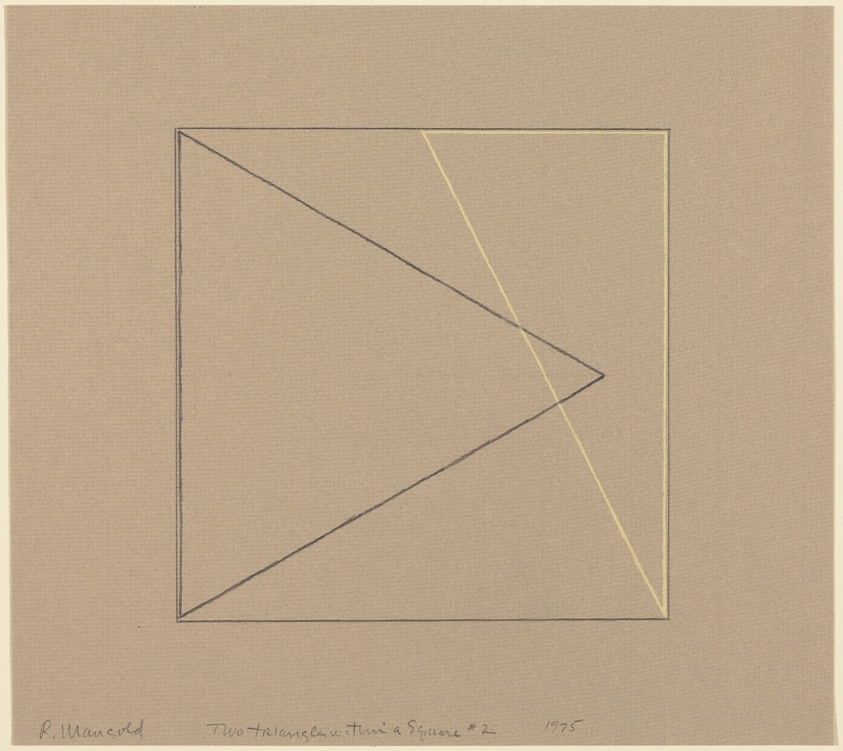 Two Triangles within a Square #2 by Robert Mangold