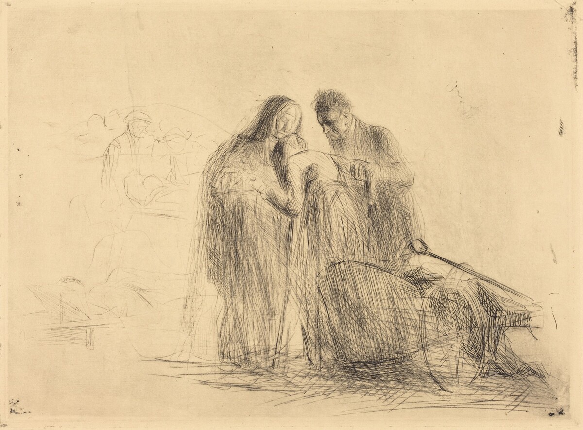 Lourdes, la paralytique (2e planche) (Lourdes, the Paralytic) (second plate) by Jean-Louis Forain